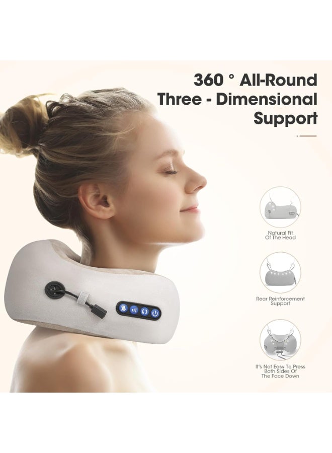 Neck Massager Pillow with Heat & Vibration - 3-Speed Kneading Massage with Infrared Therapy - Portable Relaxation for Neck, Back & Shoulder Pain Relief - Image 3